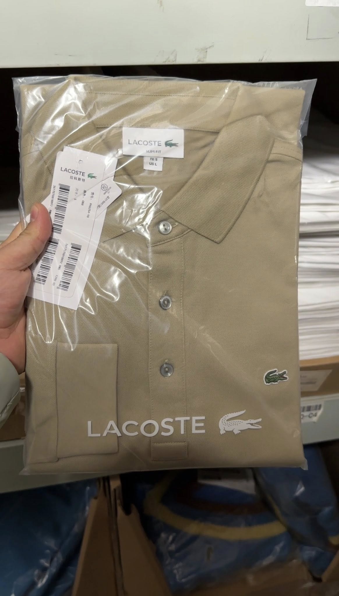 buy overstock Lacoste polo shirts pallets France